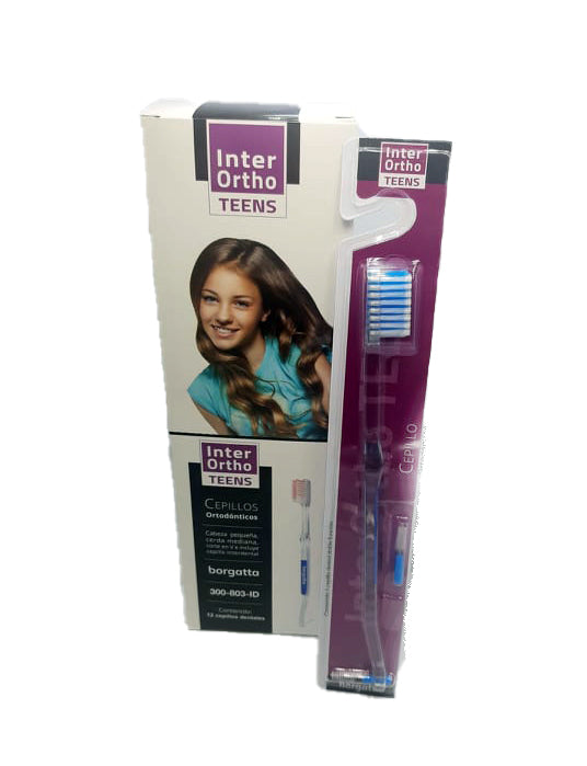 Cepillo dental ortodontico Inter Ortho Teens c/12 pzas