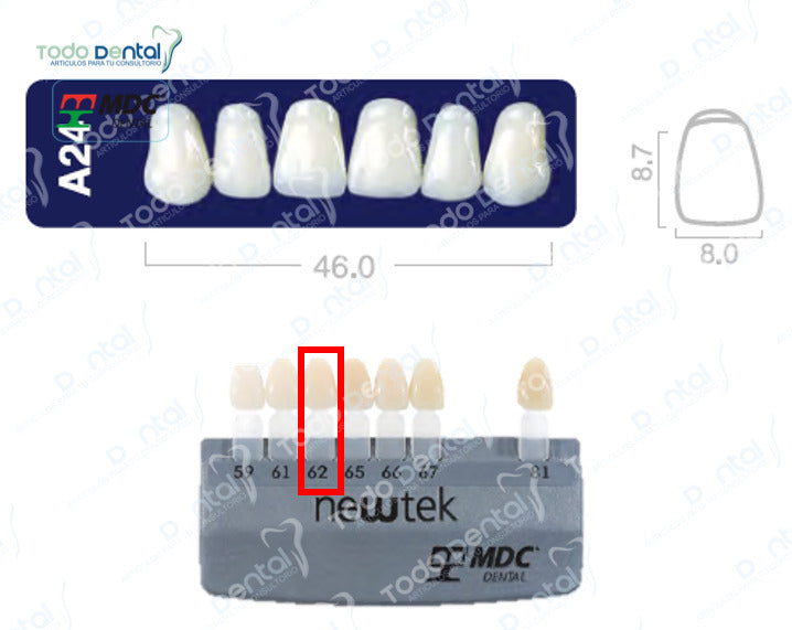 Diente new tek anterior superior