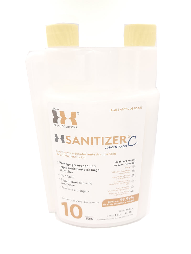 Xsanitizer c, sanitizante y desinfectante de superficies de 1tls